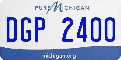 MI license plate DGP2400