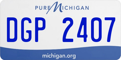 MI license plate DGP2407