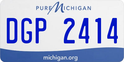 MI license plate DGP2414