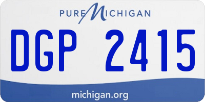 MI license plate DGP2415