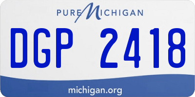 MI license plate DGP2418