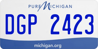 MI license plate DGP2423