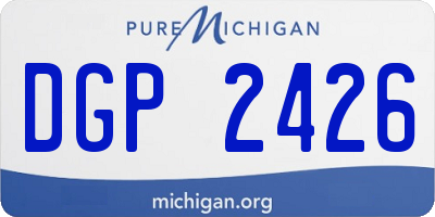 MI license plate DGP2426