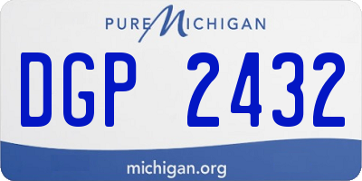 MI license plate DGP2432