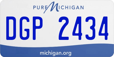 MI license plate DGP2434
