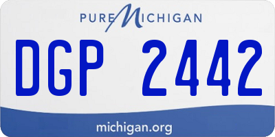 MI license plate DGP2442
