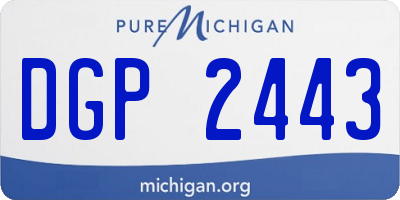 MI license plate DGP2443