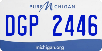MI license plate DGP2446