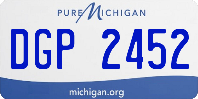 MI license plate DGP2452