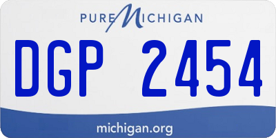 MI license plate DGP2454