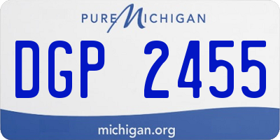 MI license plate DGP2455