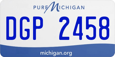MI license plate DGP2458