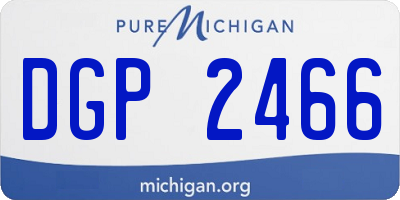 MI license plate DGP2466