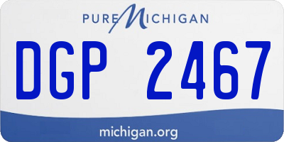 MI license plate DGP2467