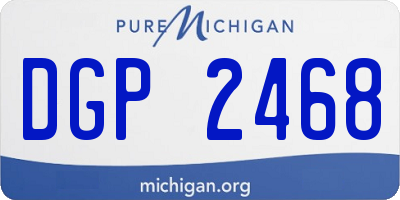 MI license plate DGP2468