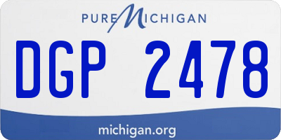 MI license plate DGP2478