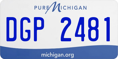 MI license plate DGP2481