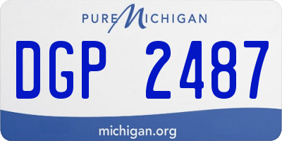 MI license plate DGP2487