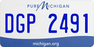 MI license plate DGP2491
