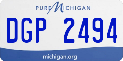 MI license plate DGP2494