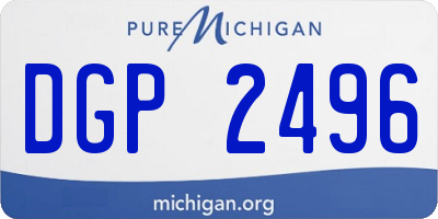 MI license plate DGP2496