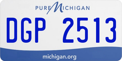 MI license plate DGP2513