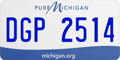 MI license plate DGP2514