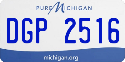 MI license plate DGP2516