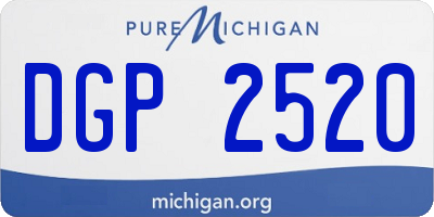 MI license plate DGP2520