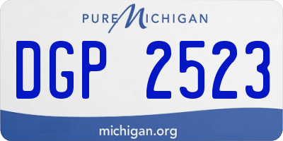 MI license plate DGP2523