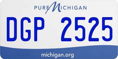 MI license plate DGP2525