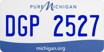 MI license plate DGP2527