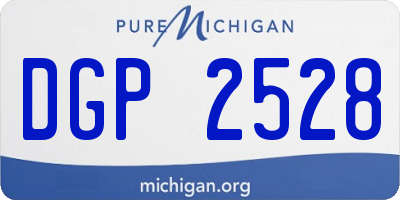 MI license plate DGP2528
