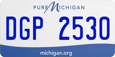 MI license plate DGP2530