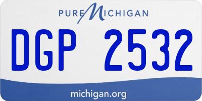 MI license plate DGP2532
