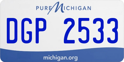 MI license plate DGP2533