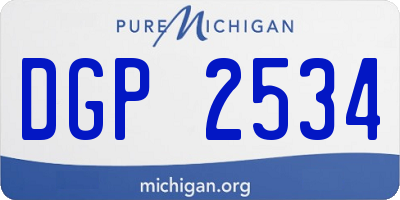 MI license plate DGP2534