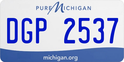 MI license plate DGP2537