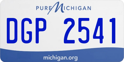 MI license plate DGP2541