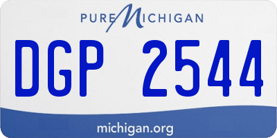 MI license plate DGP2544