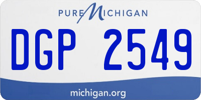 MI license plate DGP2549