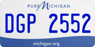 MI license plate DGP2552