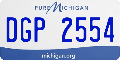 MI license plate DGP2554