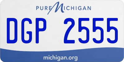 MI license plate DGP2555