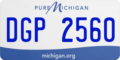 MI license plate DGP2560