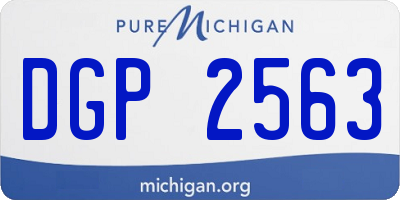MI license plate DGP2563
