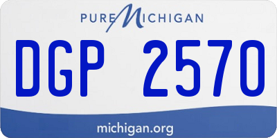 MI license plate DGP2570