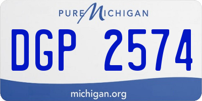 MI license plate DGP2574