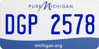 MI license plate DGP2578
