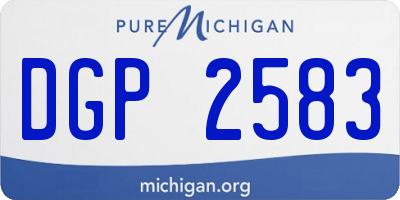 MI license plate DGP2583